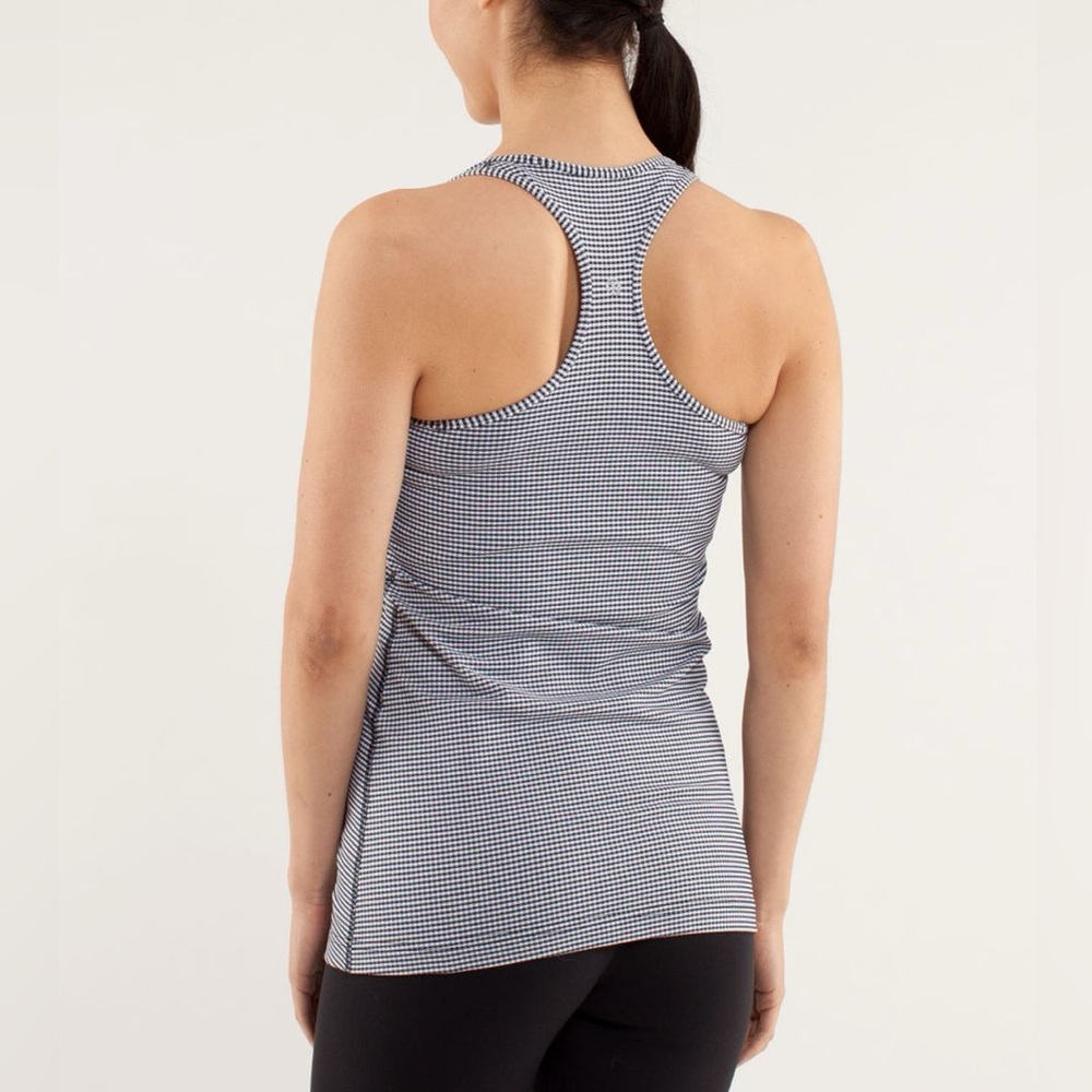 Lululemon Cool Racerback *Gingham Ink womens workout tank top